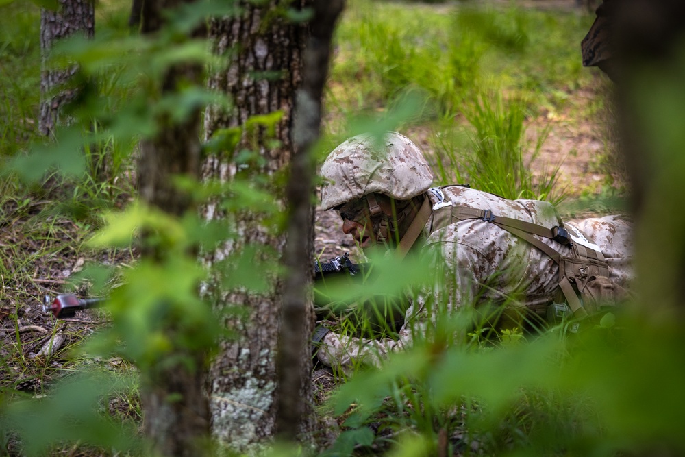 OCS Candidates Conduct the Fire Team Assault Course