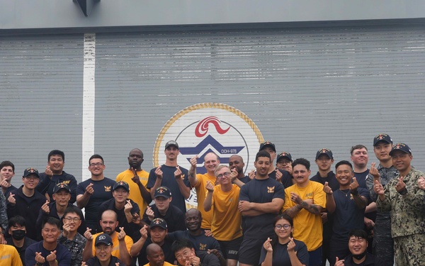 USS Milius (DDG 69) and Republic of Korea Navy Sailors Play Soccer During Busan Port Visit
