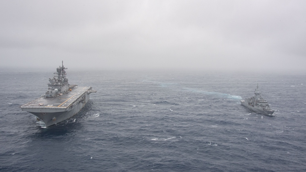 USS America Conducts a Formation Exercise