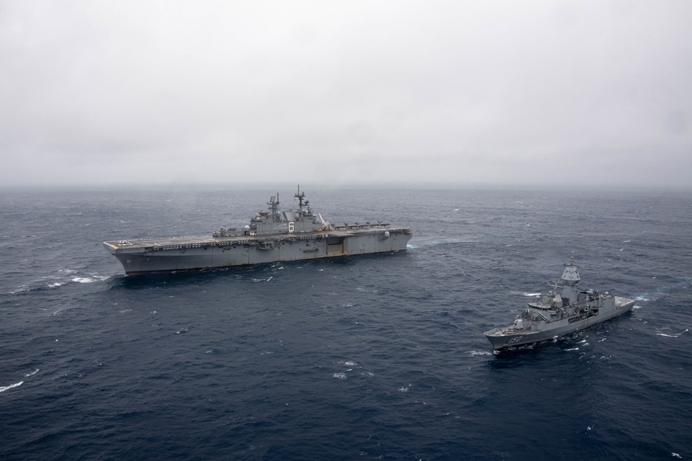 USS America Conducts a Formation Exercise
