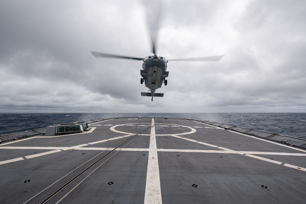 USS America (LHA 6) Conducts Formation Exercise with HMAS Anzac