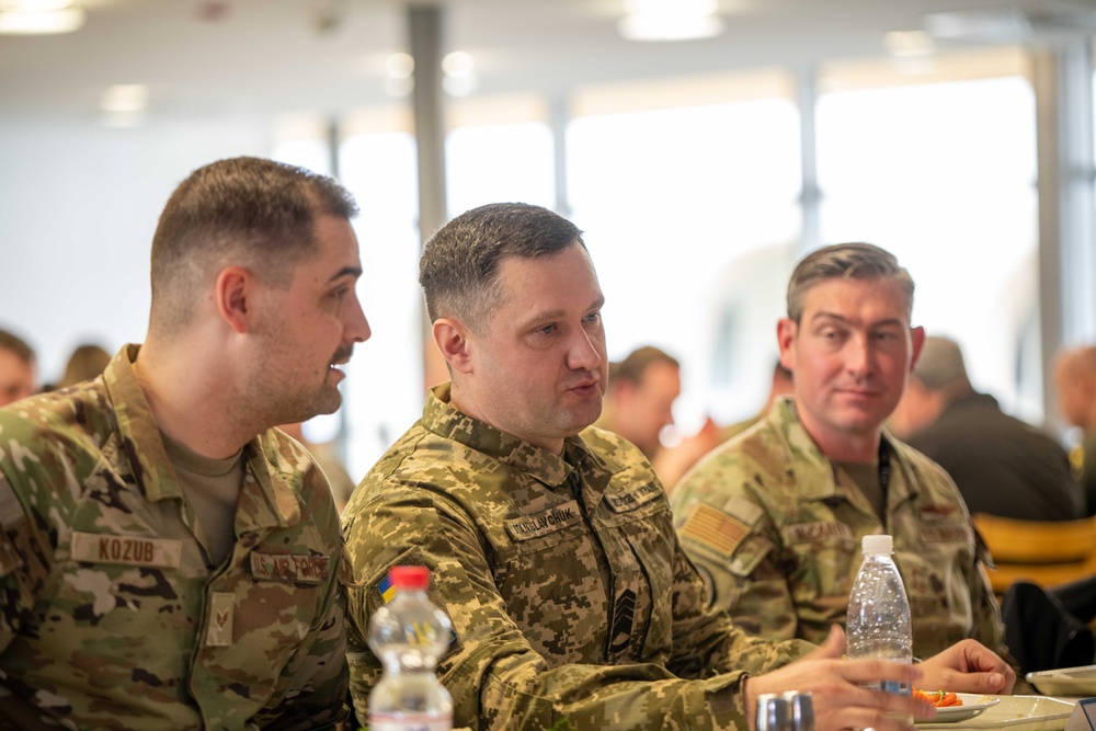 Konstantyn Stanislavchuk, Chief Master Sgt. of the Ukrainian Air Force, Visits Patch Barracks