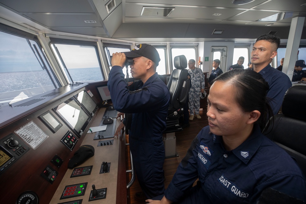 U.S. Coast Guard Cutter Stratton Conducts Search and Rescue Exercises as Part of Trilateral Engagement with Japan and Philippine Coast Guards