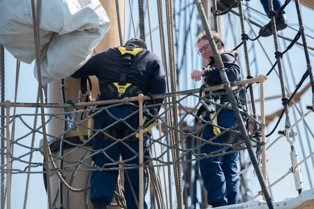 Coast Guard Academy Cadets aboard USCGC Eagle