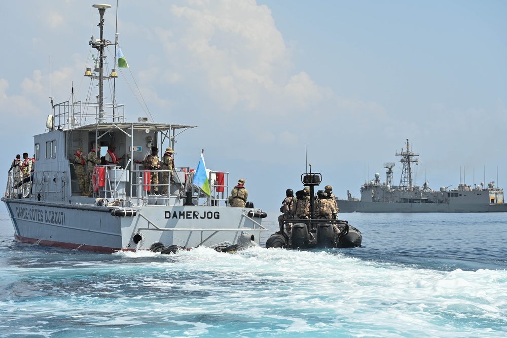CJTF - HOA, Spanish forces, Djiboutian coast guard work together for exercise Bull Shark 23-2