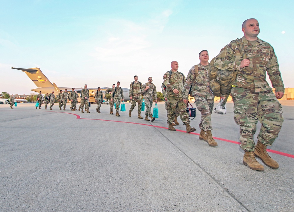 127th Wing Personnel Deploy From Selfridge Air National Guard Base For Exercise Air Defender 23.