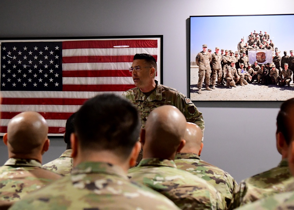 Security Forces Director presents 105th Defenders with the Security Forces Outstanding Air Reserve Component Unit Award