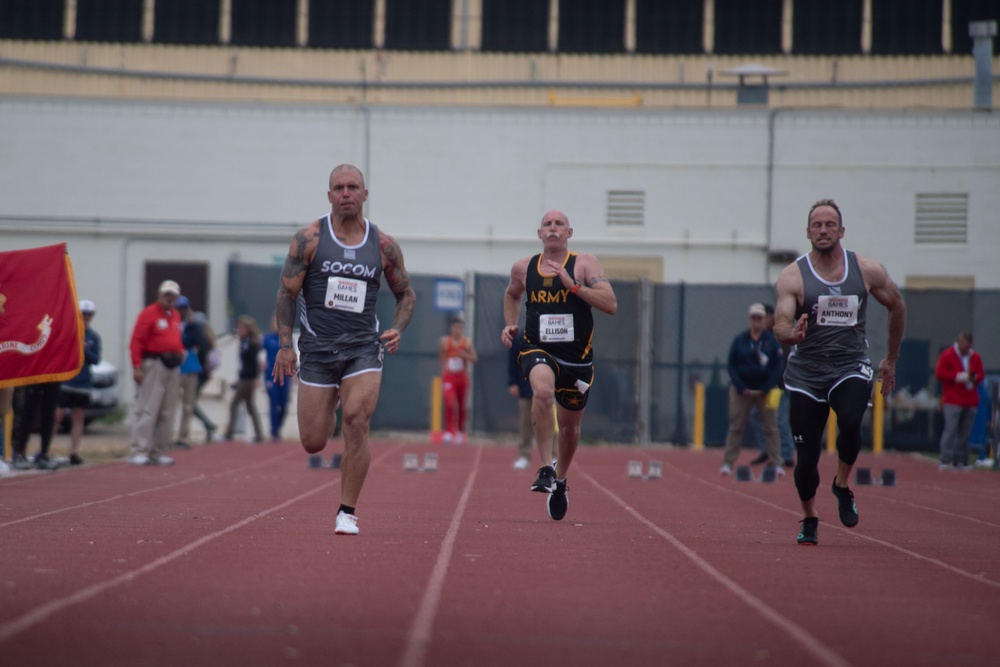 USSOCOM competes in track during the 2023 Warrior Games Challenge