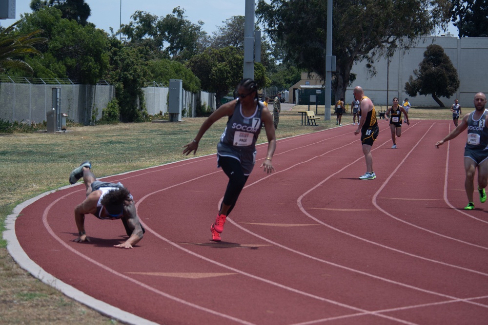 USSOCOM competes in track during the 2023 Warrior Games Challenge