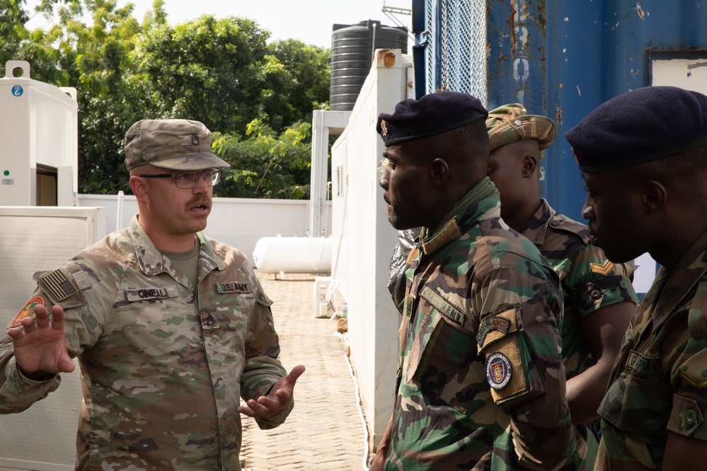 American and Ghana military conduct CBRN training during African Lion 2023