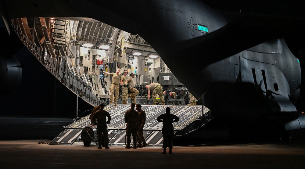 127th Logistics Readiness Squadron Prepares to Load C-17 Globemaster III at Selfridge Air National Guard Base.