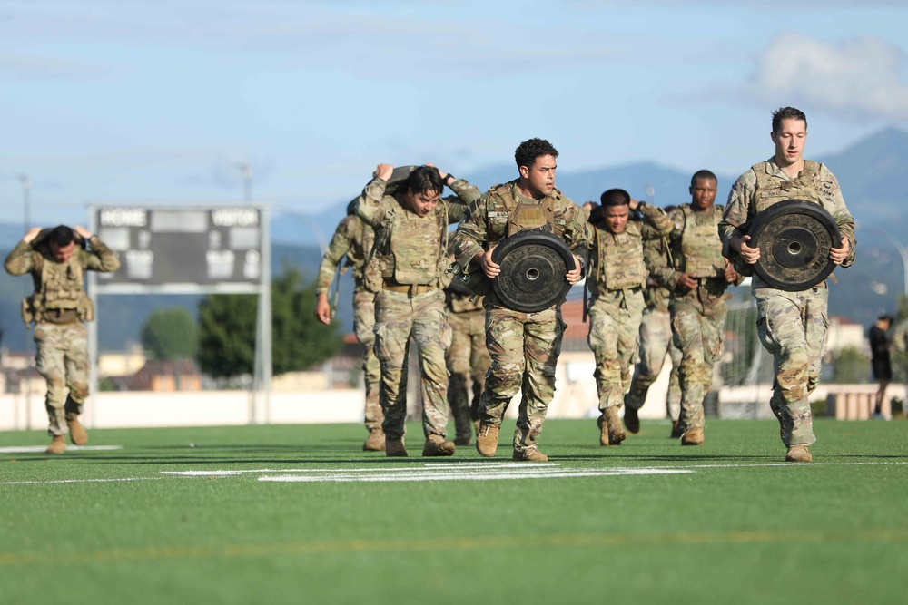 2/503rd Parachute Regiment performs team building physical training