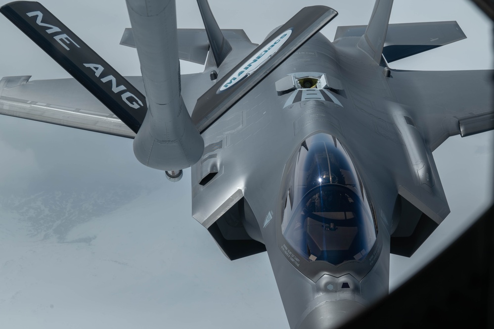 Journey through the Arctic skies; F-35 and KC-135 unite for refueling