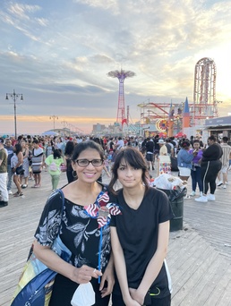 Rifat Salim with daughter