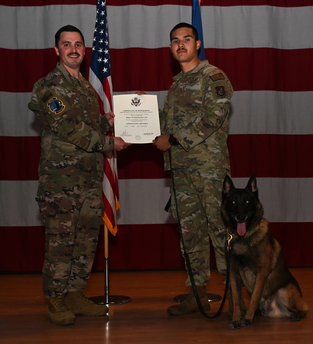 354th SFS MWDs retire