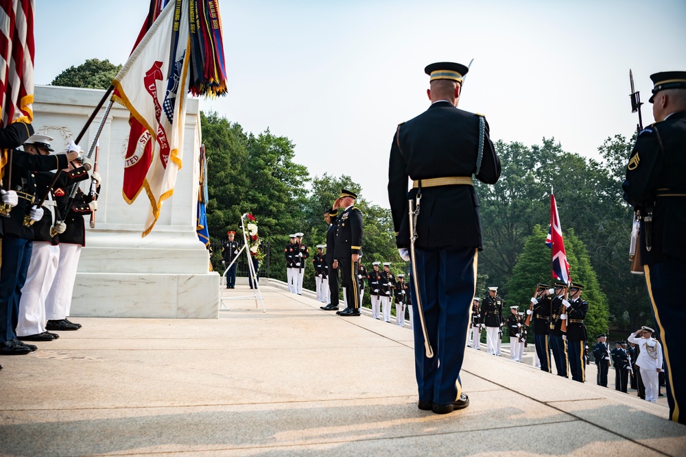 United Kingdom Prime Minister Rishi Sunak Visits Arlington National Cemetery