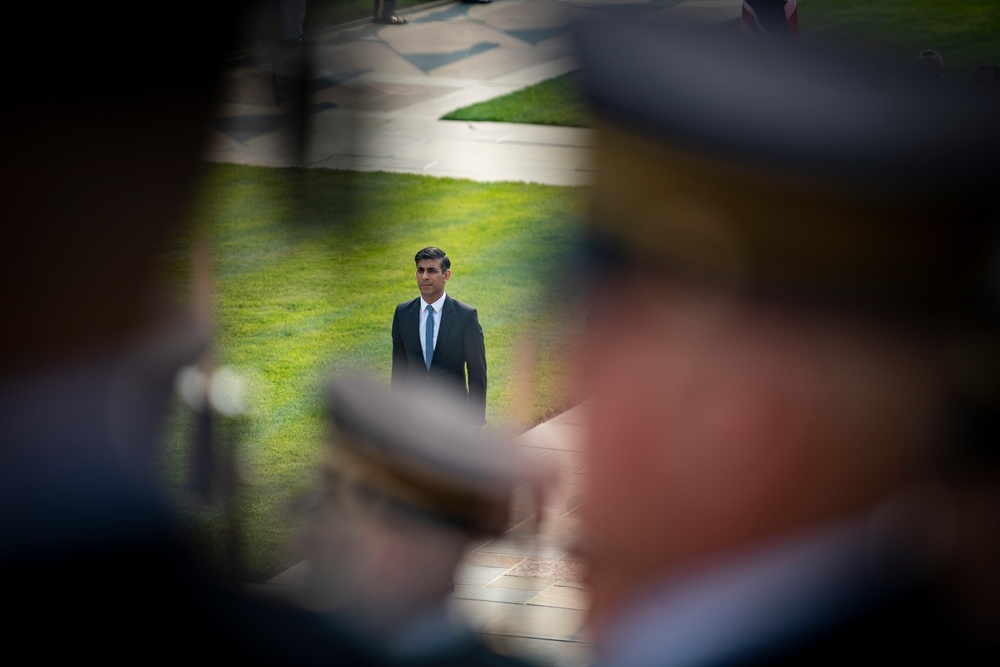 United Kingdom Prime Minister Rishi Sunak Visits Arlington National Cemetery
