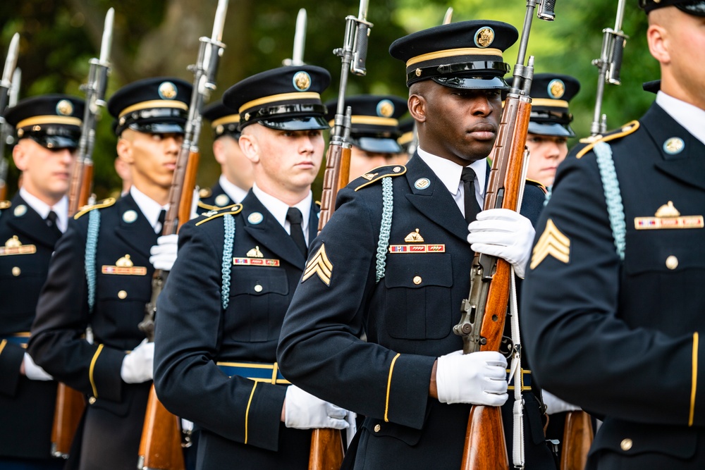 United Kingdom Prime Minister Rishi Sunak Visits Arlington National Cemetery