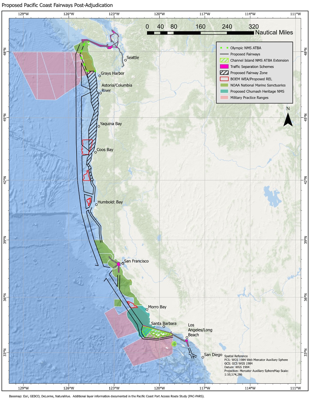 Coast Guard completes study recommending establishing voluntary fairways to support safe navigation along the West Coast