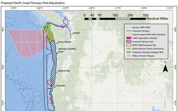 Coast Guard completes study recommending establishing voluntary fairways to support safe navigation along the West Coast