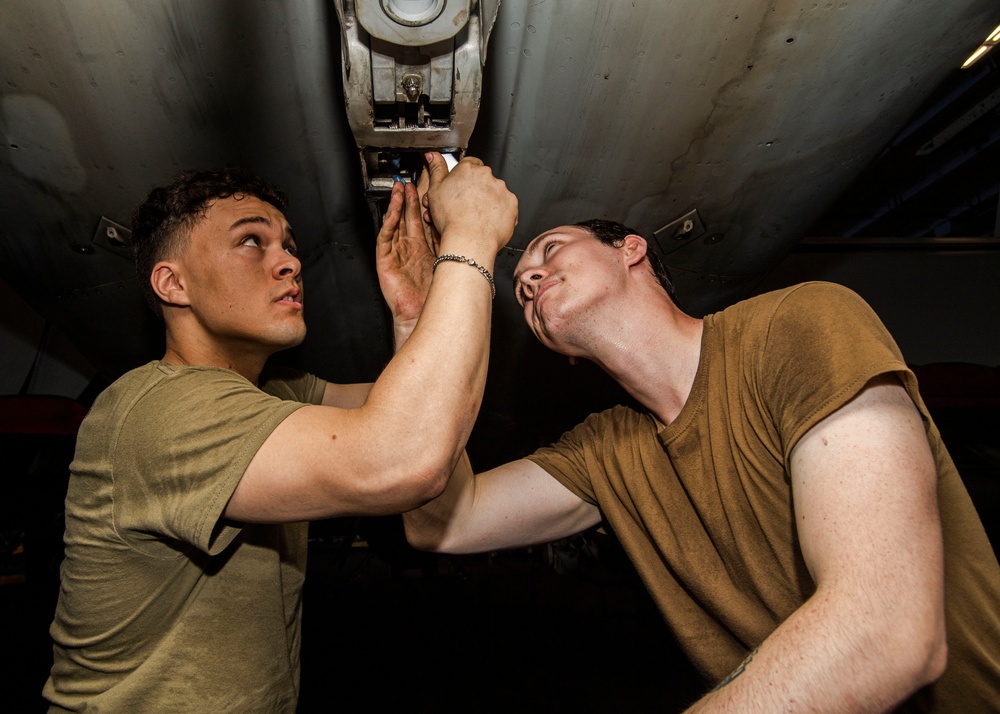 Sailors Conduct Maintenance