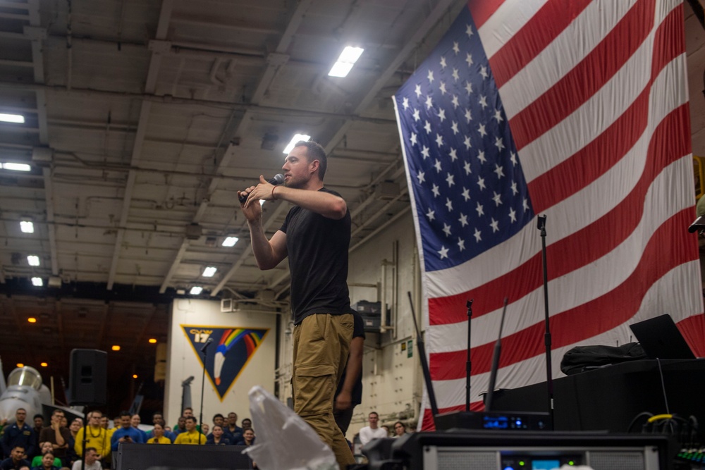 Navy Entertainment Visits Nimitz