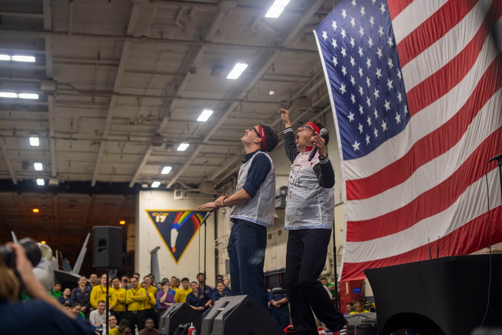 Navy Entertainment Visits Nimitz