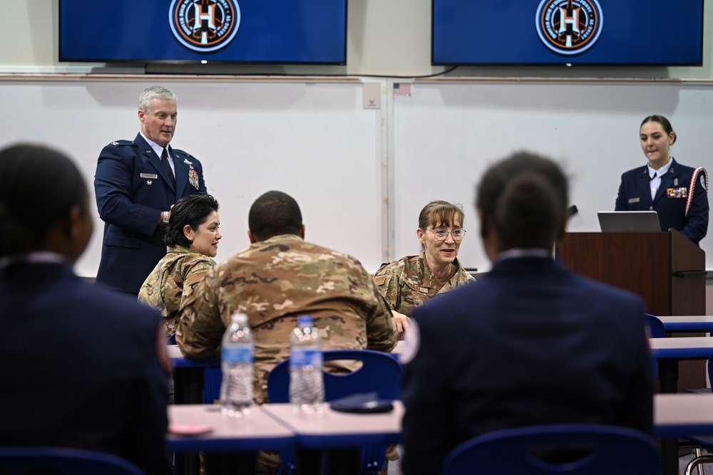 JROTC cadets impress recruiters, leadership during school visit