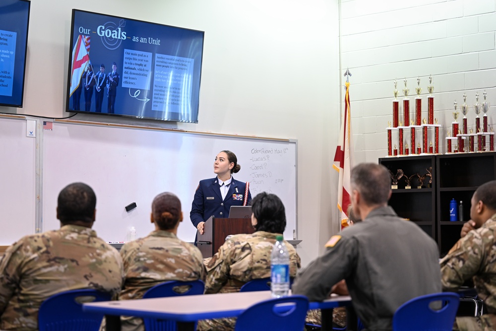 JROTC cadets impress recruiters, leadership during school visit