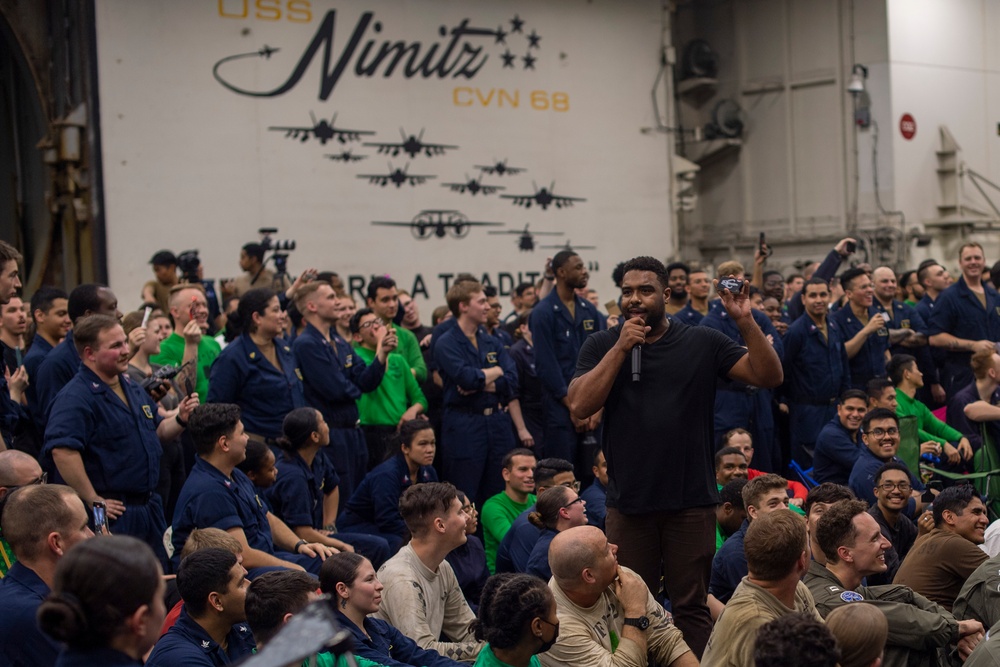 Navy Entertainment Visits Nimitz