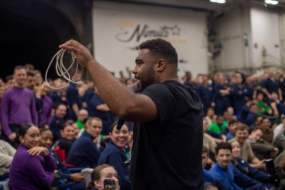 Navy Entertainment Visits Nimitz