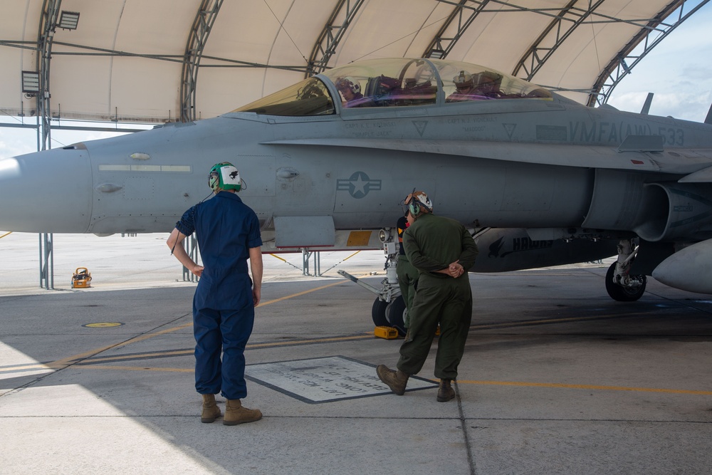 VMFA(AW)-533 Takes Final F/A-18 Hornet Flight