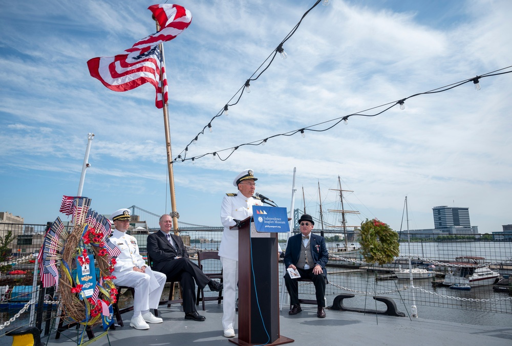 Memorial Day ceremony aboard Cruiser Olympia