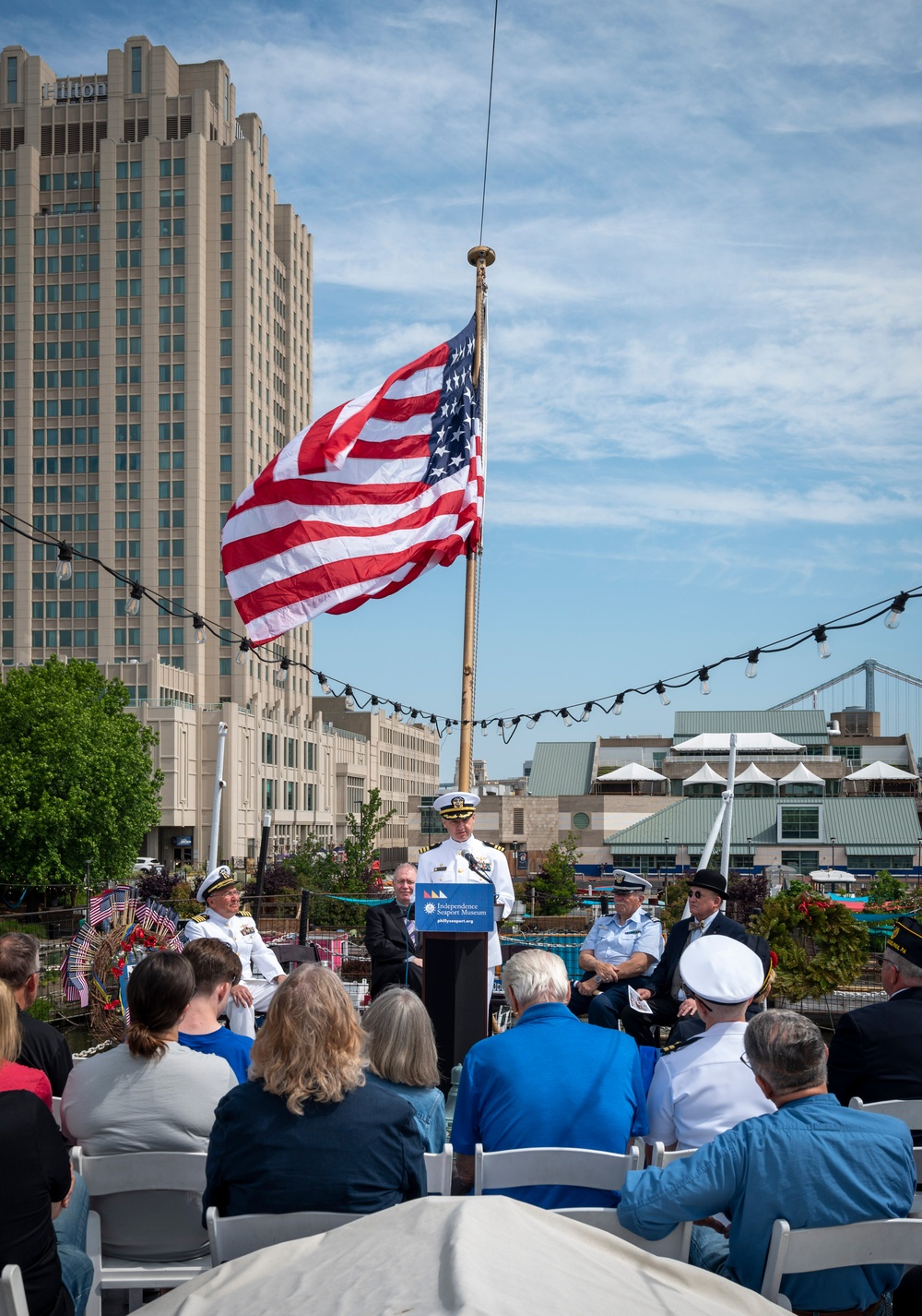 Memorial Day ceremony aboard Cruiser Olympia