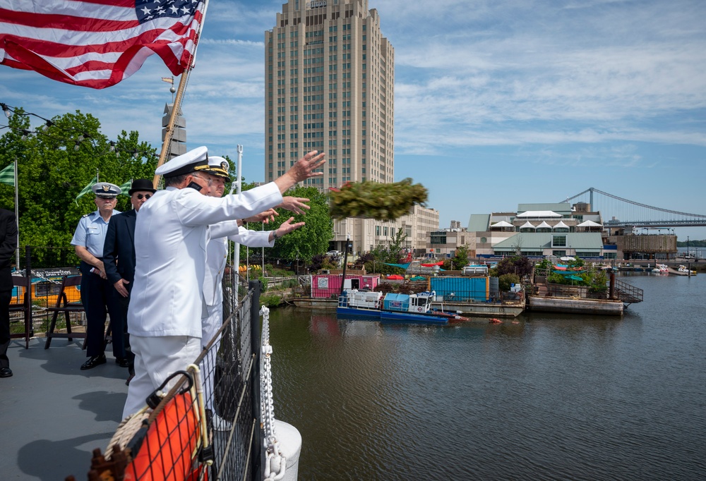 Memorial Day ceremony aboard Cruiser Olympia