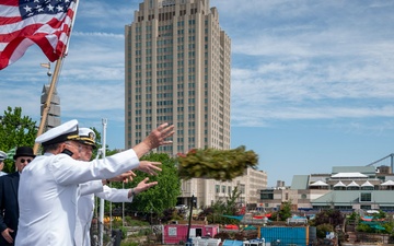 Memorial Day ceremony aboard Cruiser Olympia