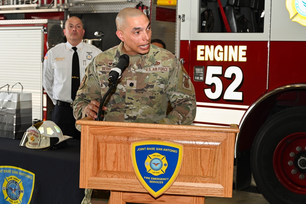 Joint Base San Antonio and 902nd Civil Engineer Squadron Fire Chief Michael Guzman