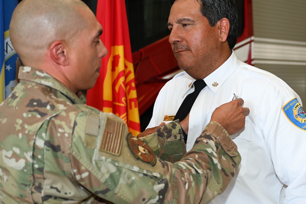 Joint Base San Antonio and 902nd Civil Engineer Squadron Fire Chief Michael Guzman