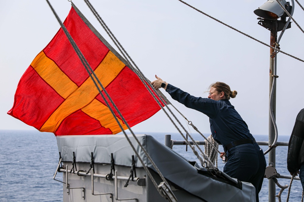 USS Carter Hall Conducts Replenishment-at-Sea