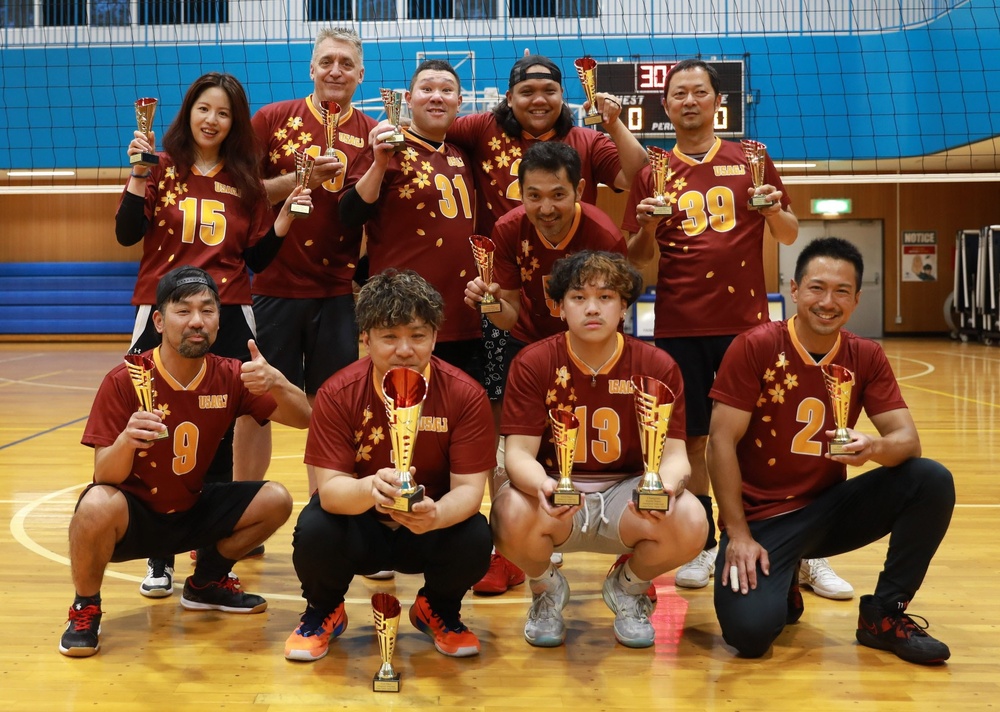 U.S. Army Garrison Japan wins Camp Zama’s intramural volleyball championship