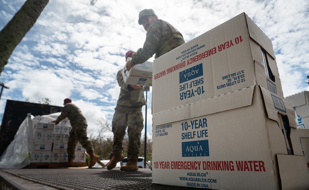 36th CRG helps deliver FEMA disaster relief supplies to Guam departments