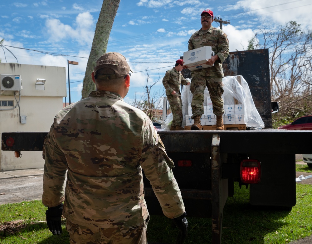 36th CRG helps deliver FEMA disaster relief supplies to Guam departments