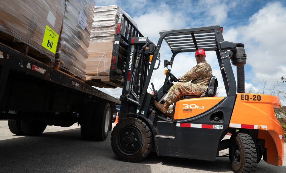 36th CRG helps deliver FEMA disaster relief supplies to Guam departments