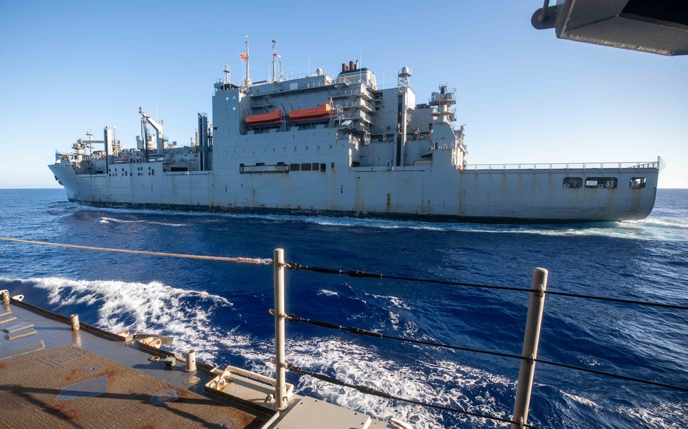 USS Antietam (CG 54) Conducts RAS With USS Antietam (CG 54) USNS Wally Schirra (T-AKE 8)