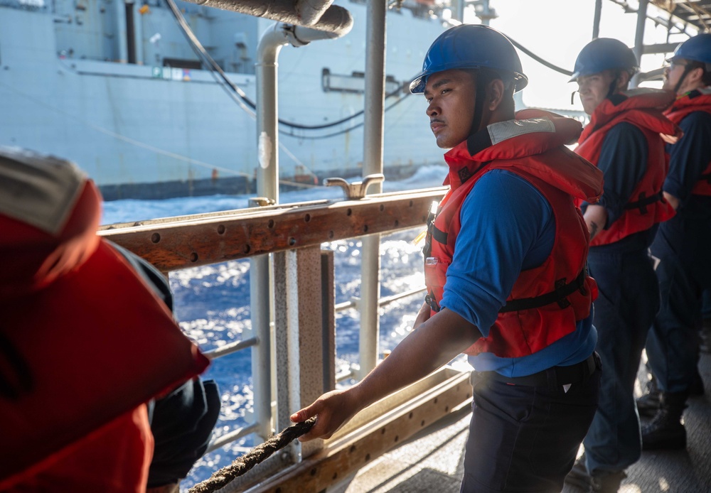 USS Antietam (CG 54) Conducts RAS With USS Antietam (CG 54) USNS Wally Schirra (T-AKE 8)