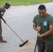 Camp Blaz Marines Conduct Clean Up At Ground Support Element Building