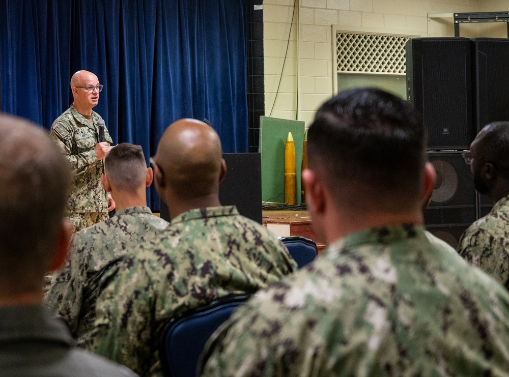 Rear Adm. Carl Lahti, Commander, U.S. Naval Forces Japan and Commander, Navy Region Japan, visits NSF Diego Garcia