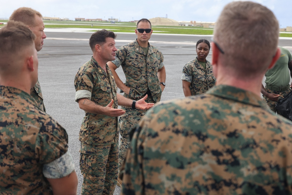 Camp Blaz Marines Conduct Airfield Clean Up