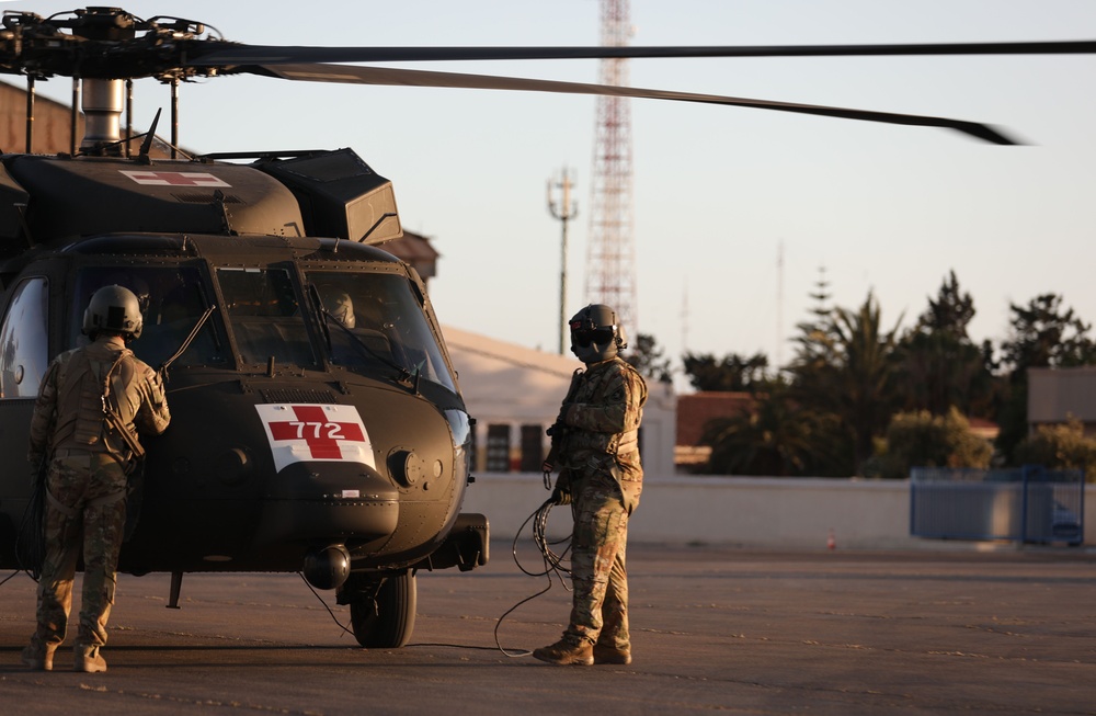 1-111th Aviation prepares for night flight during African Lion 23