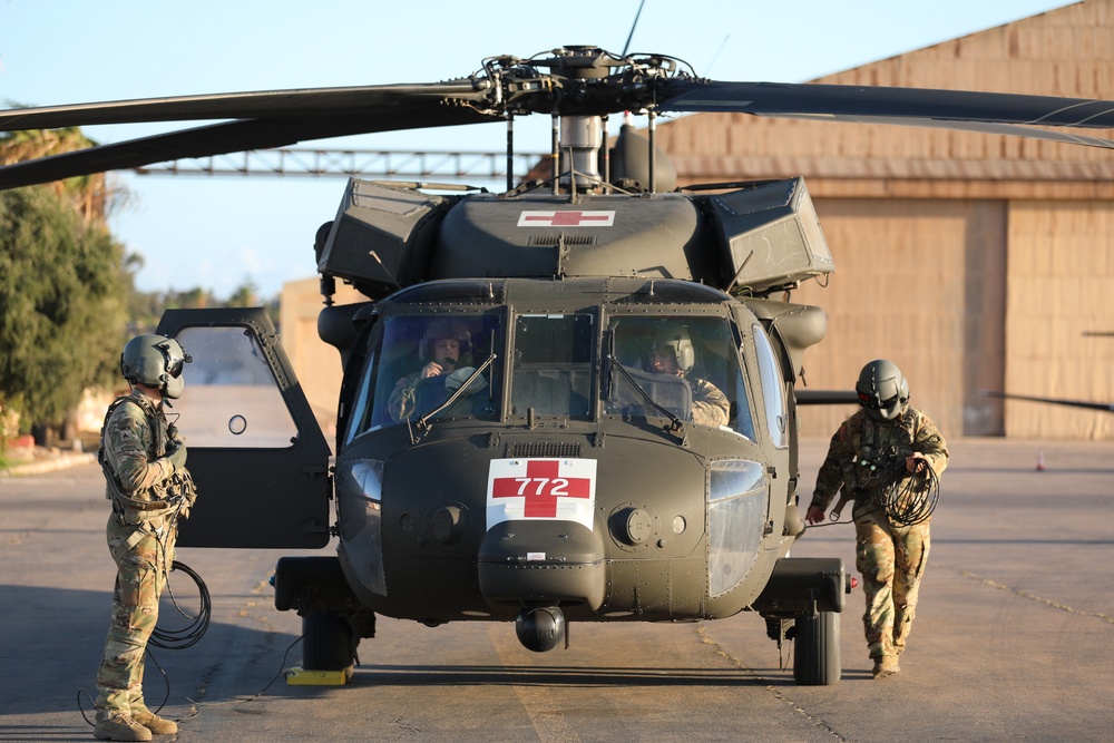 1-111th Aviation prepares for night flight during African Lion 23